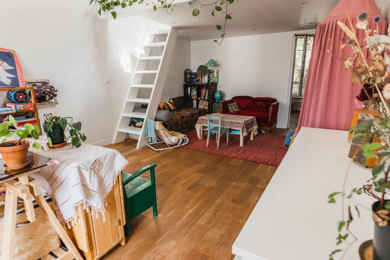 Apartament Bright Atypical Duplex In Menilmontant Paryż Zewnętrze zdjęcie